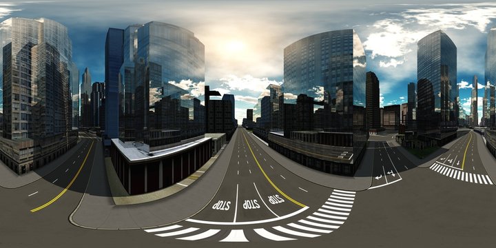 Cityscape, HDRI, Equirectangular projection, Spherical panorama.,  Environment map
