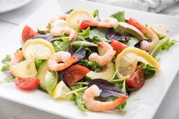 shrimp salad with avocado