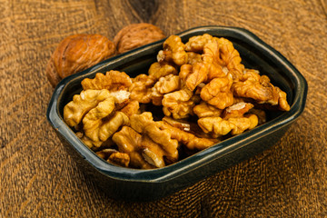 Opened walnuts