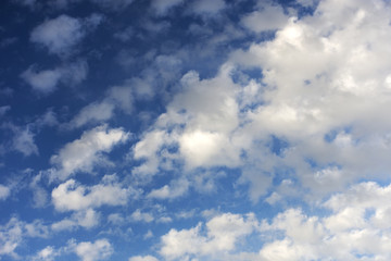 Blue sky. sunny day. clouds.