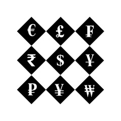 Currencies in geometric diamond box