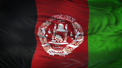 AFGHANISTAN Realistic Waving Flag Background 