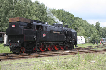 Naklejka premium Czeska stara lokomotywa parowa