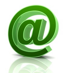 Obraz premium e mail sign 3d illustration isolated