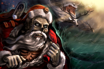Santa in town - Stock Image