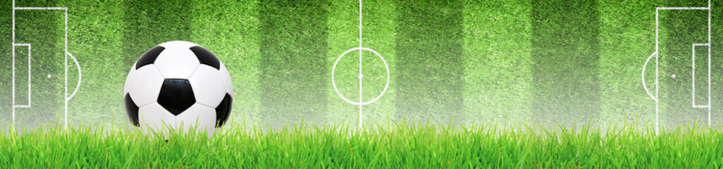 Obraz premium Piłka na boisku piłkarskim