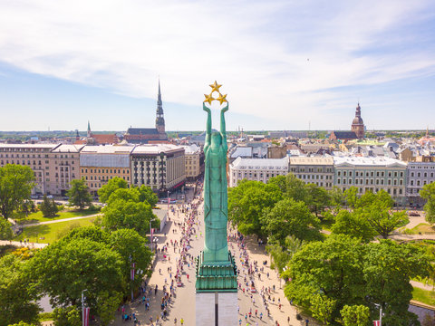 Statue of liberty or milda in Lativa