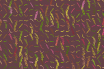 Decorative hand drawn feather illustrations. Hand-drawn, line, texture & vector.