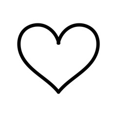 Black heart on white background. design element for Valentine's day.