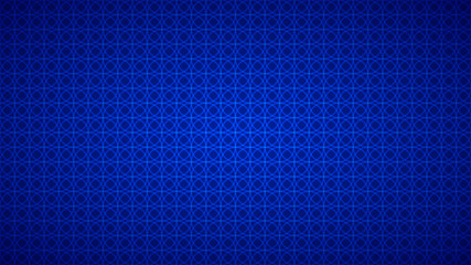 Abstract background of intertwined circles in blue colors.