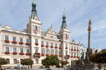 Fototapeta na wymiar Old Pardubice town center