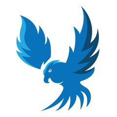 Eagle flying flat logo