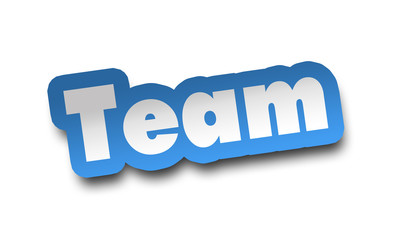 team concept 3d illustration isolated