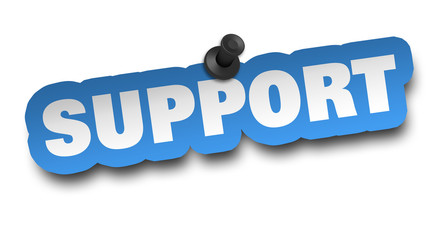 support concept 3d illustration isolated