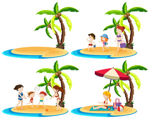 A Set of Family at Island