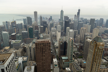 Obraz premium Chicago downtown skyline buildings