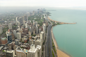 Chicago downtown skyline buildings