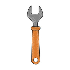 Wrench construction tool vector illustration graphic design