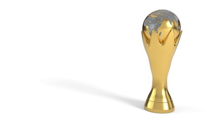 World Cup on white background, 3d rendering
