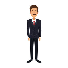 Executive businessman cartoon vector illustration graphic design