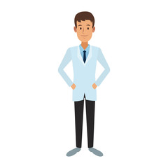 Male doctor cartoon vector illustration graphic design