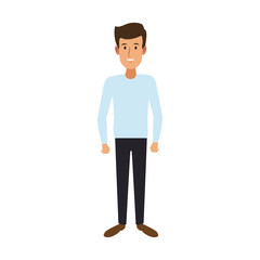 Young man cartoon vector illustration graphic design