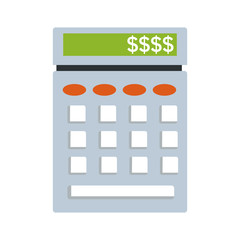 Calculator and money vector illustration graphic design