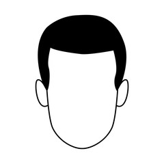 Man faceless cartoon vector illustration graphic design