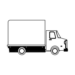 Delivery truck symbol vector illustration graphic design