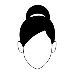 Woman faceless cartoon vector illustration graphic design