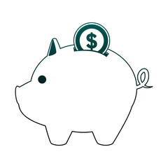 Piggy money savings vector illustration graphic design