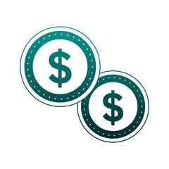 Money coins isolated vector illustration graphic design