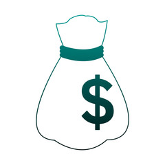 Money bag isolated vector illustration graphic design