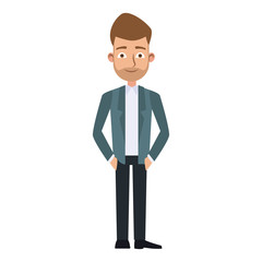 Executive businessman cartoon vector illustration graphic design