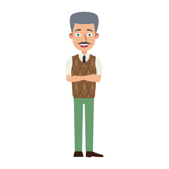 Executive businessman cartoon vector illustration graphic design