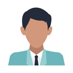 Businessman faceless profile vector illustration graphic design