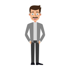 Executive businessman cartoon vector illustration graphic design