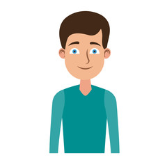 Young man casual clothes cartoon vector illustration graphic design