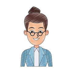 Executive business woman cartoon vector illustration graphic design