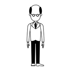 Executive businessman faceless cartoon vector illustration graphic design