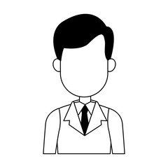 Obraz premium Executive businessman faceless cartoon vector illustration graphic design