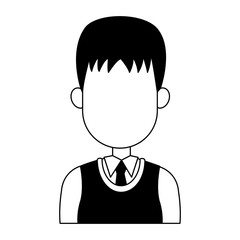 Executive businessman faceless cartoon vector illustration graphic design