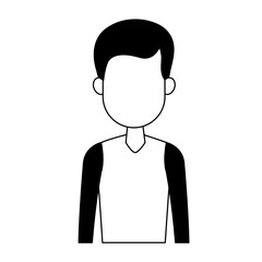 Young man casual clothes cartoon vector illustration graphic design