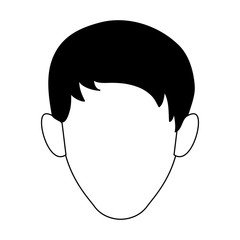 Man faceless cartoon vector illustration graphic design