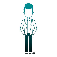 Executive businessman faceless cartoon vector illustration graphic design