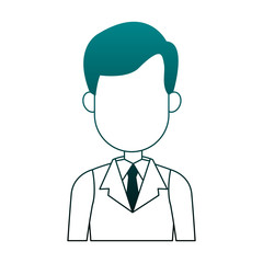 Executive businessman faceless cartoon vector illustration graphic design