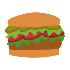 Hamburger fast food vector illustration graphic design