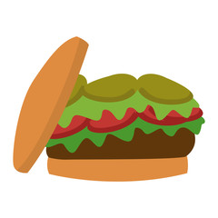 Hamburger fast food vector illustration graphic design