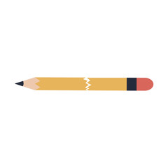 Wooden pencil isolated vector illustration graphic design
