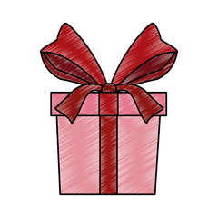 Present giftbox isolated vector illustration graphic design